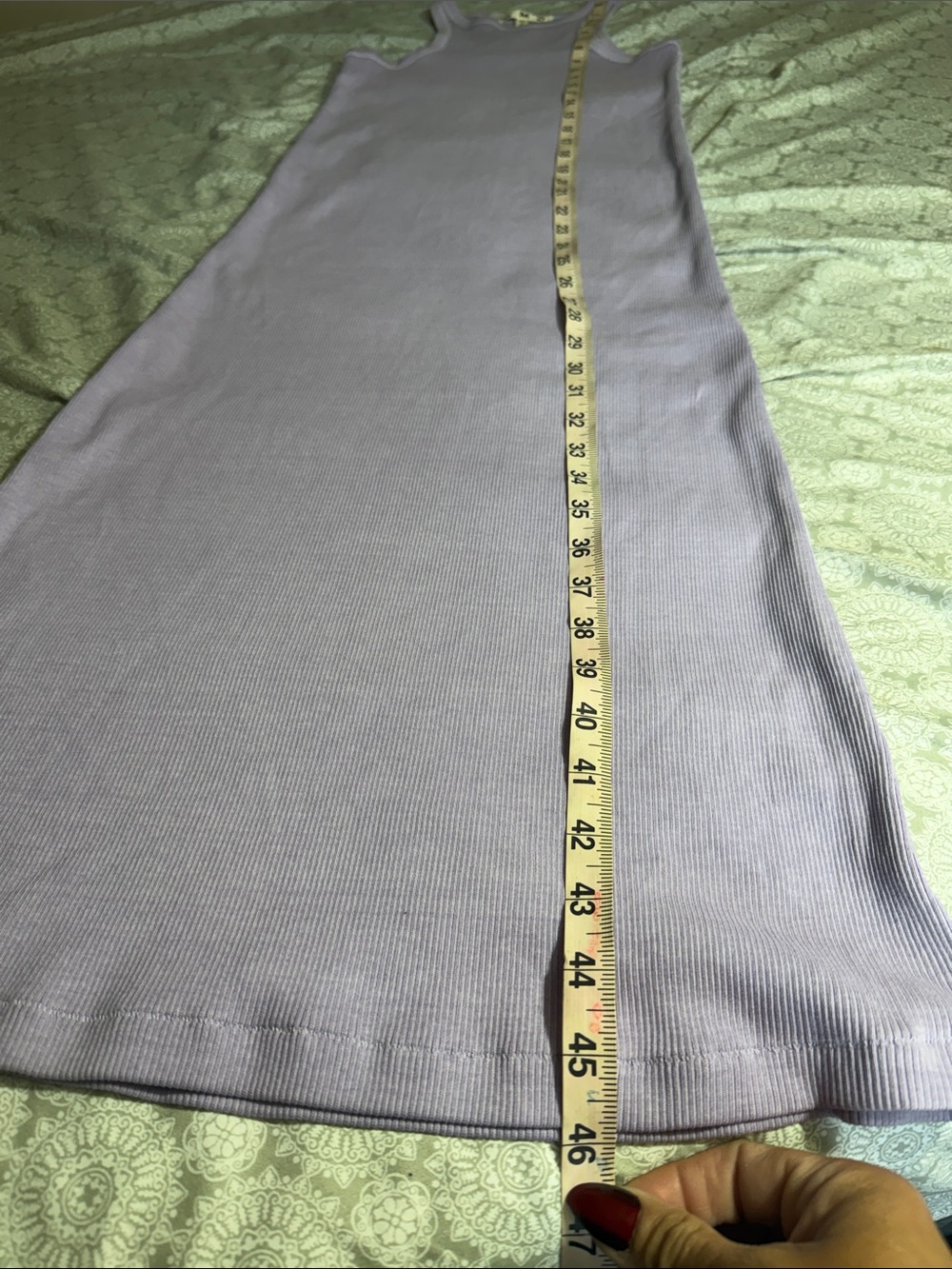 AMO Lilac Ribbed Tank Midi Dress - Picture 6 of 10